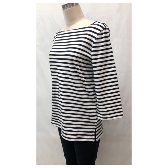 The Vermont Country Store Black/White Stripe Knit - Picture 5 of 12